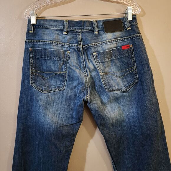 Blend Denim Mens Tornado Button Fly Straight Jeans Size 31 x 30 Short Low Rise - Picture 9 of 14